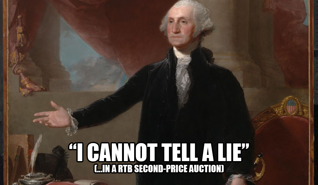 George Washington I cannot tell a lie in a RTB second-price auction